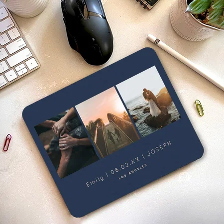 Engagement Wedding Photo Customized Printed Rectangle Mousepad Photo Mouse Pad