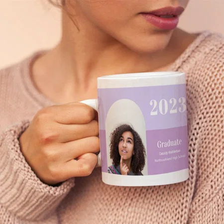 Arch Purple Photos Graduation Customized Photo Printed Coffee Mug