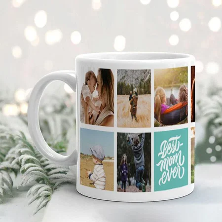 Best Mom Ever Photo Collage Customized Photo Printed Coffee Mug
