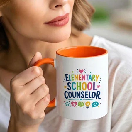 Elementary School Counselor Gift Customized Photo Printed Coffee Mug