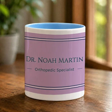 Name & Profession Customized Photo Printed Coffee Mug