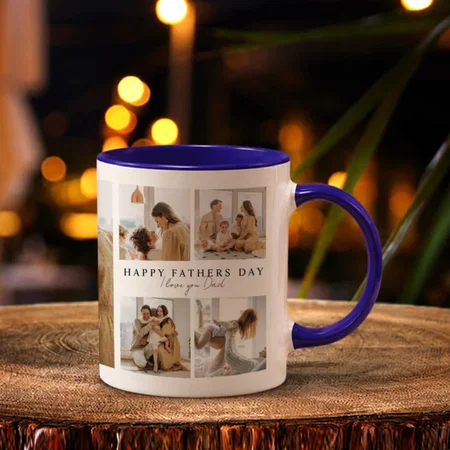 Happy Father’s Day Photo Collage Customized Photo Printed Coffee Mug
