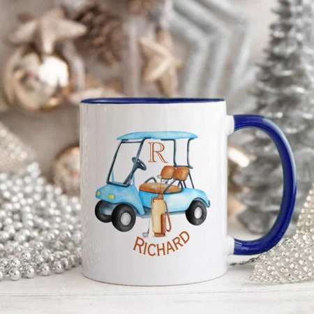 Cart Clubs Monogram Name Customized Photo Printed Coffee Mug
