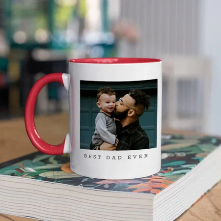 Best Dad Ever Full Photo Customized Photo Printed Coffee Mug