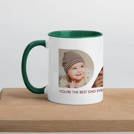 Dad Photo Collage Cutout Father's Day Birthday Customized Photo Printed Coffee Mug