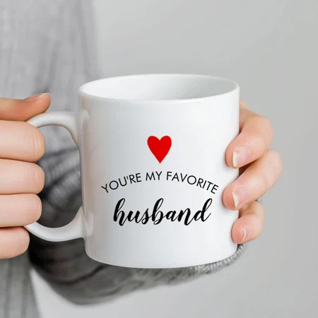 Funny Husband Gift Anniversary Favorite Husband Customized Photo Printed Coffee Mug