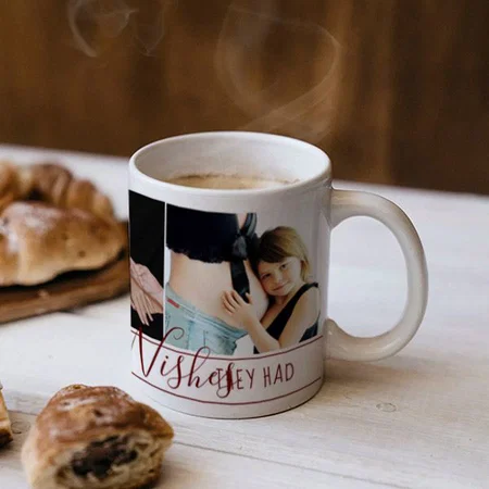 Mom Everyone Wants Modern Red White Quote Photos Customized Photo Printed Coffee Mug