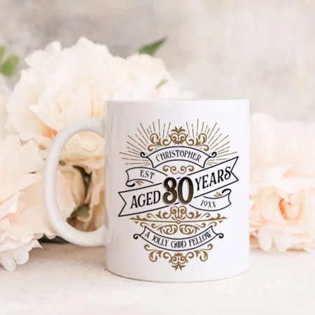 Whiskey Vintage Mens 30th Birthday Customized Photo Printed Coffee Mug