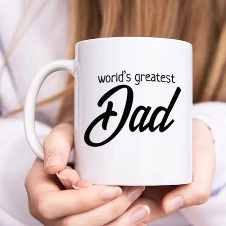 World’s Greatest Dad Customized Photo Printed Coffee Mug
