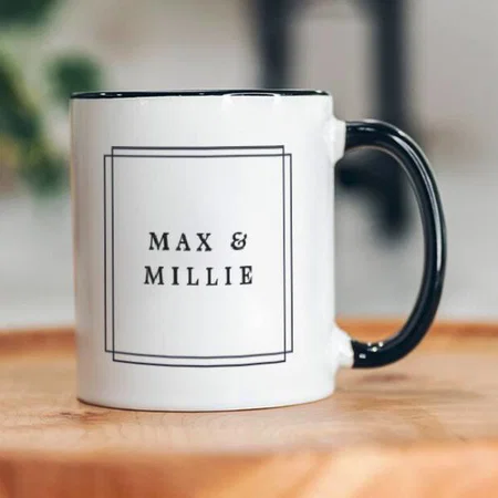 Geometric Logo Customized Photo Printed Coffee Mug