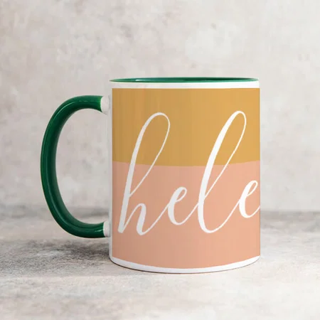 Gradients Pink Brown Customized Photo Printed Coffee Mug