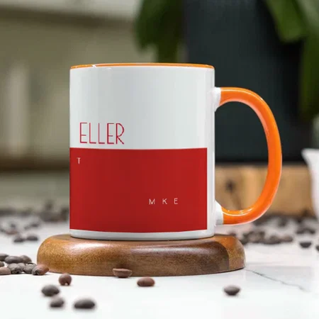 Monogram Design Customized Photo Printed Coffee Mug
