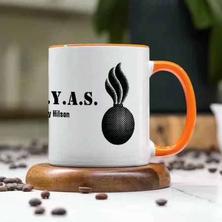 Ammo Name Black White Customized Photo Printed Coffee Mug