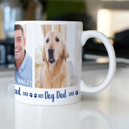 Best Dog Dad Ever Customized Photo Printed Coffee Mug
