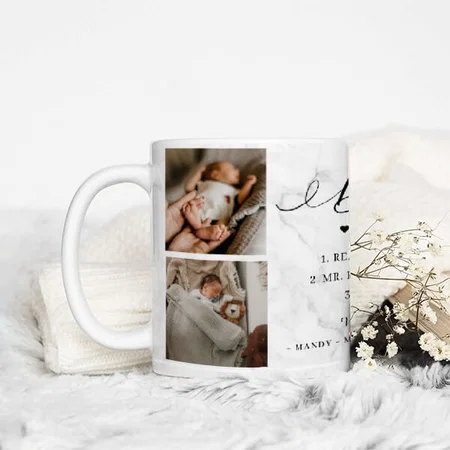 Happy Father's Day Collage Customized Photo Printed Coffee Mug