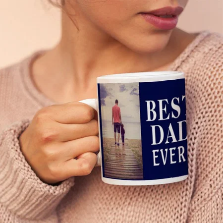 Best Dad Ever Photo Customized Photo Printed Coffee Mug