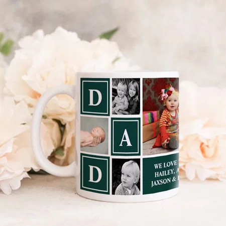 Dad We Love You Customized Photo Printed Coffee Mug