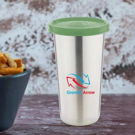Customized Stainless Steel Mini Tumbler/Food Storage with Lid | Air Tight Leak Proof 300 ML ( Green )