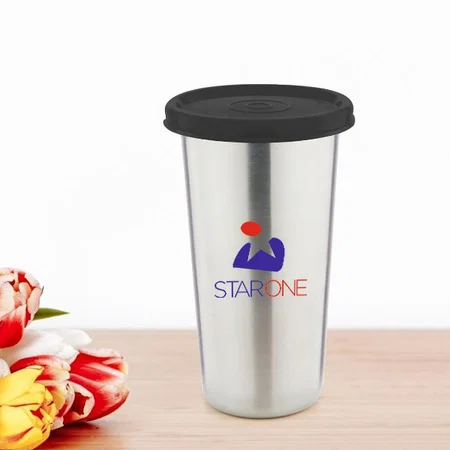 Customized Stainless Steel Mini Tumbler/Food Storage with Lid | Air Tight Leak Proof 300 ML ( Black )