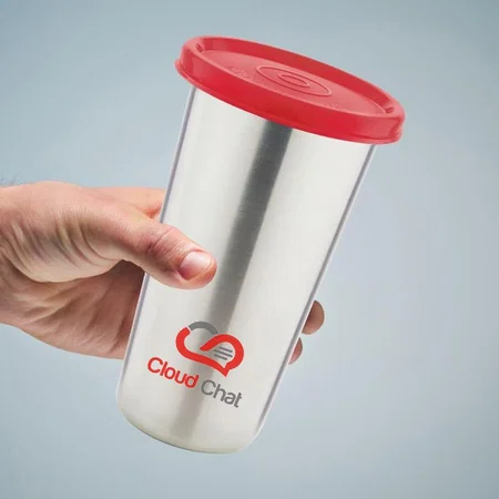 Customized Stainless Steel Mini Tumbler/Food Storage with Lid | Air Tight Leak Proof 300 ML ( Red )