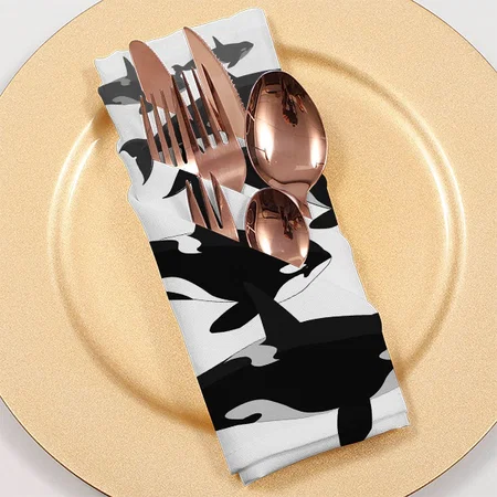 Whale Art Decor Customized Full Print Cloth Napkin