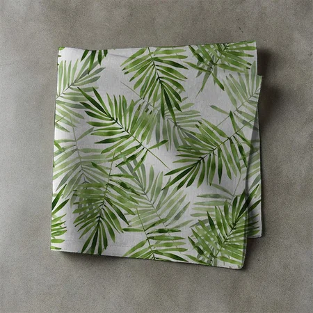 Green Palm Leaves Customized Full Print Cloth Napkin