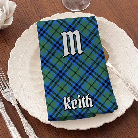 Clan Keith Tartan Customized Full Print Cloth Napkin