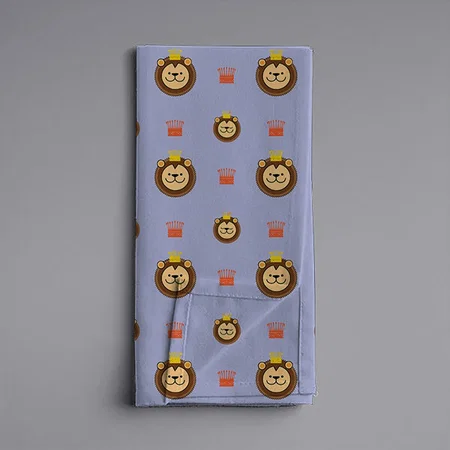 Lion and Crown Patterns Customized Full Print Cloth Napkin