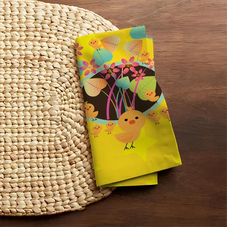 Little Chicken's Fun Customized Full Print Cloth Napkin