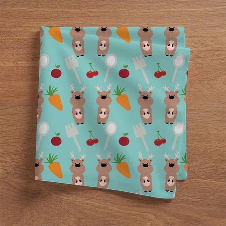 Deer Patterns Customized Full Print Cloth Napkin