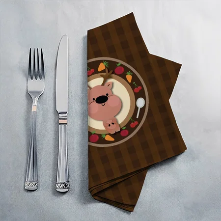 Reindeer Customized Full Print Cloth Napkin