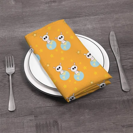 Bunny On The Earth Customized Full Print Cloth Napkin