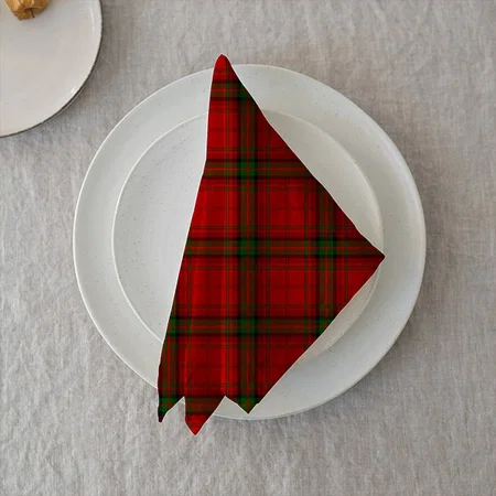 MacDougall Tartan Red Green Plaid Customized Full Print Cloth Napkin