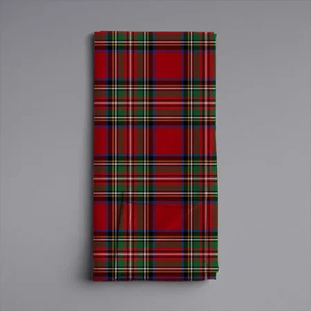 Plaid Rustic Tartan Red Stewart Birthday Dinner Customized Full Print Cloth Napkin