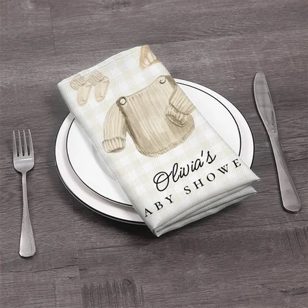 Winter Baby Clothes Gender Neutral Baby Shower Customized Full Print Cloth Napkin