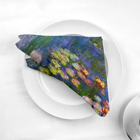 Monet Water Lilies Customized Full Print Cloth Napkin