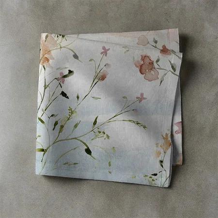 Watercolor Wildflowers Spring Customized Full Print Cloth Napkin