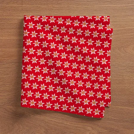 Edelweiss Pattern Red Customized Full Print Cloth Napkin