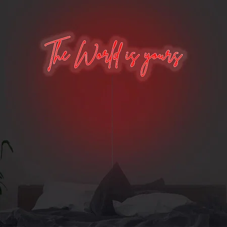 The World Is yours Customized Neon Sign Wall Hanging