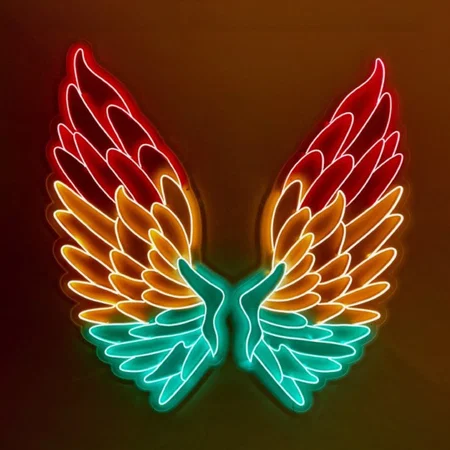 Wings of Color Neon Sign Wall Hanging