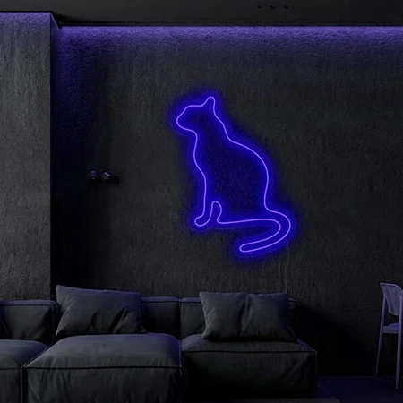 Nigh Cat Neon Sign Wall Hanging