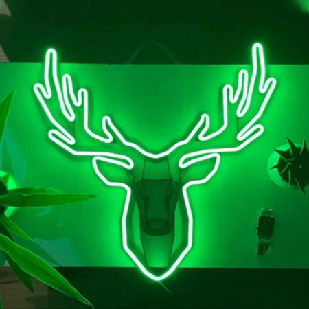 Barasingha Neon Sign Wall Hanging