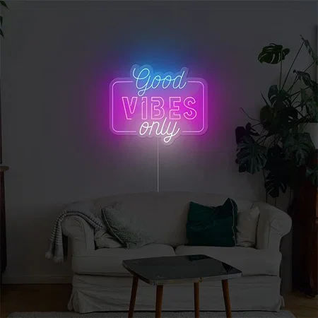 Good Vibes Only Neon Sign Wall Hanging