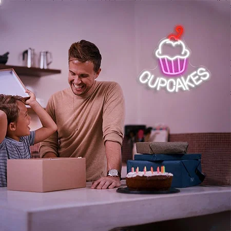 Cupcakes Neon Sign Wall Hanging
