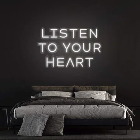 Listen to your Heart Neon Sign Wall Hanging