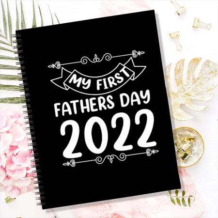 My First Father's Day Customized Photo Printed Notebook