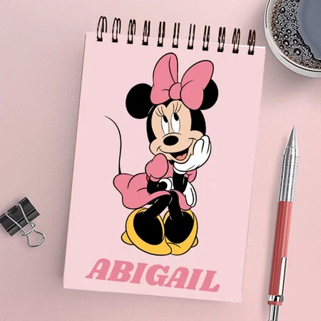 Minnie Mouse Posing in Pink Customized Photo Printed Notepad