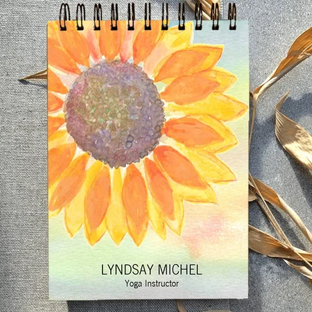 Name Yoga Instructor Sunflower Customized Photo Printed Notepad