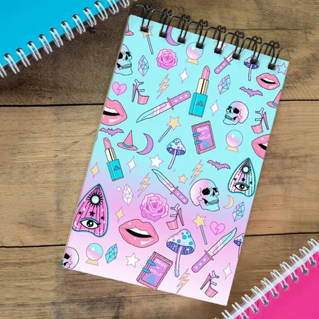 Witchy Pastel Cute Kawaii Design Customized Photo Printed Notepad
