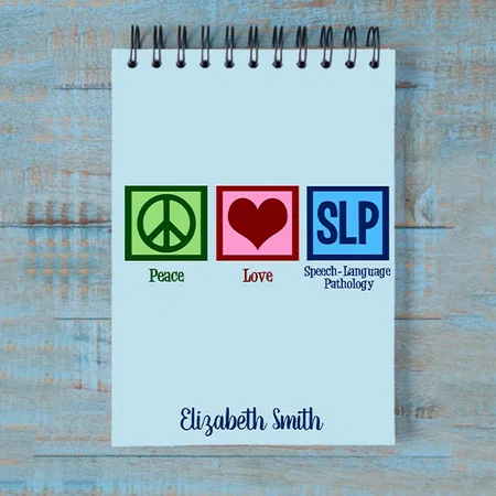Peace Love Speech Language Pathology Customized Photo Printed Notepad